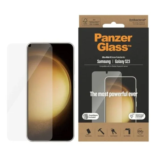 Panzerglass&trade; Screen Protector Samsung Galaxy S23 - Ultra-Wide Fit W. Easyaligner